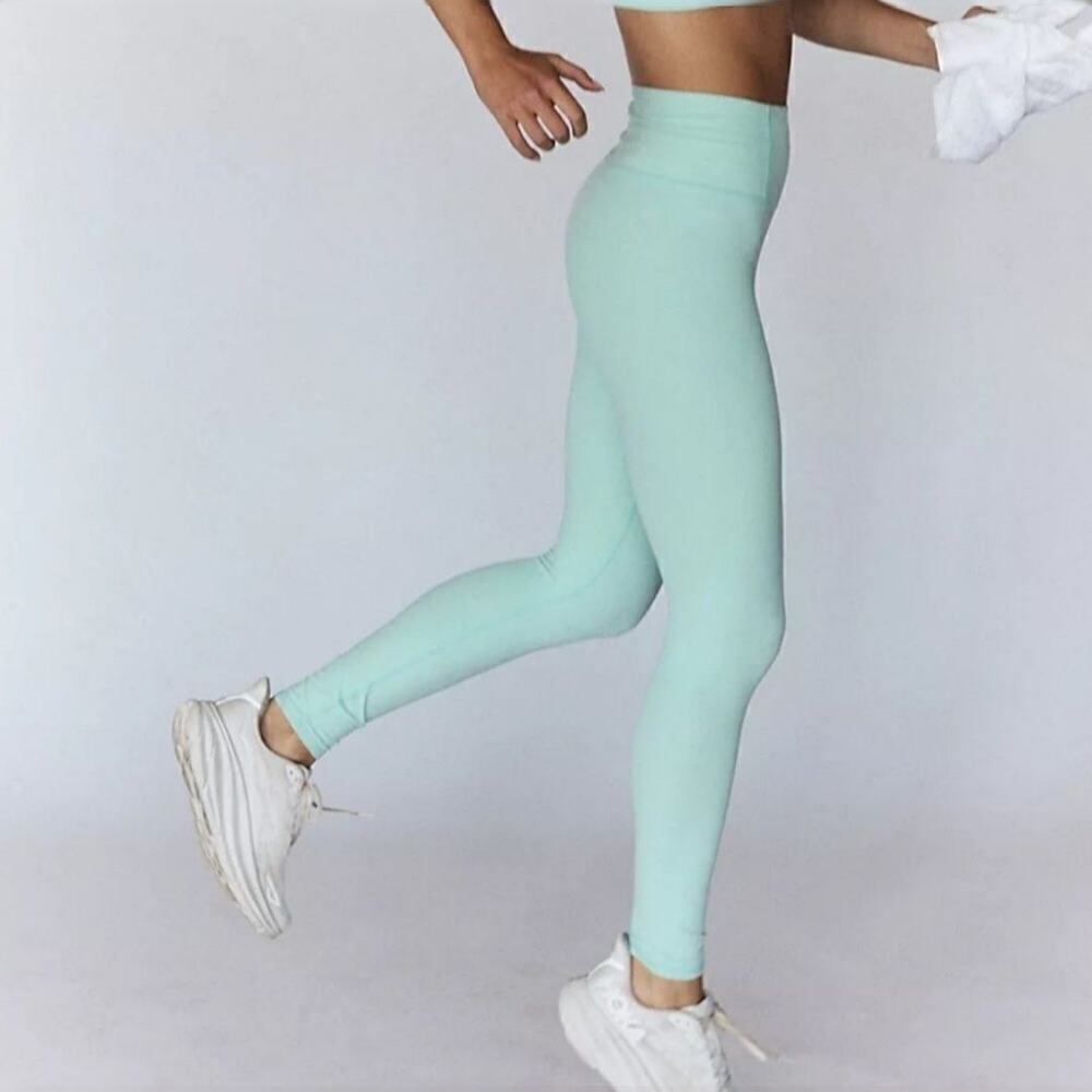 FP Movement Light Blue Green Never Better Leggings,  XL, Yoga, Pilates,  Barre - Picture 3 of 9